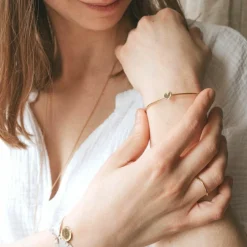 Jonc Simone en plaqué or jaune (personnalisable)