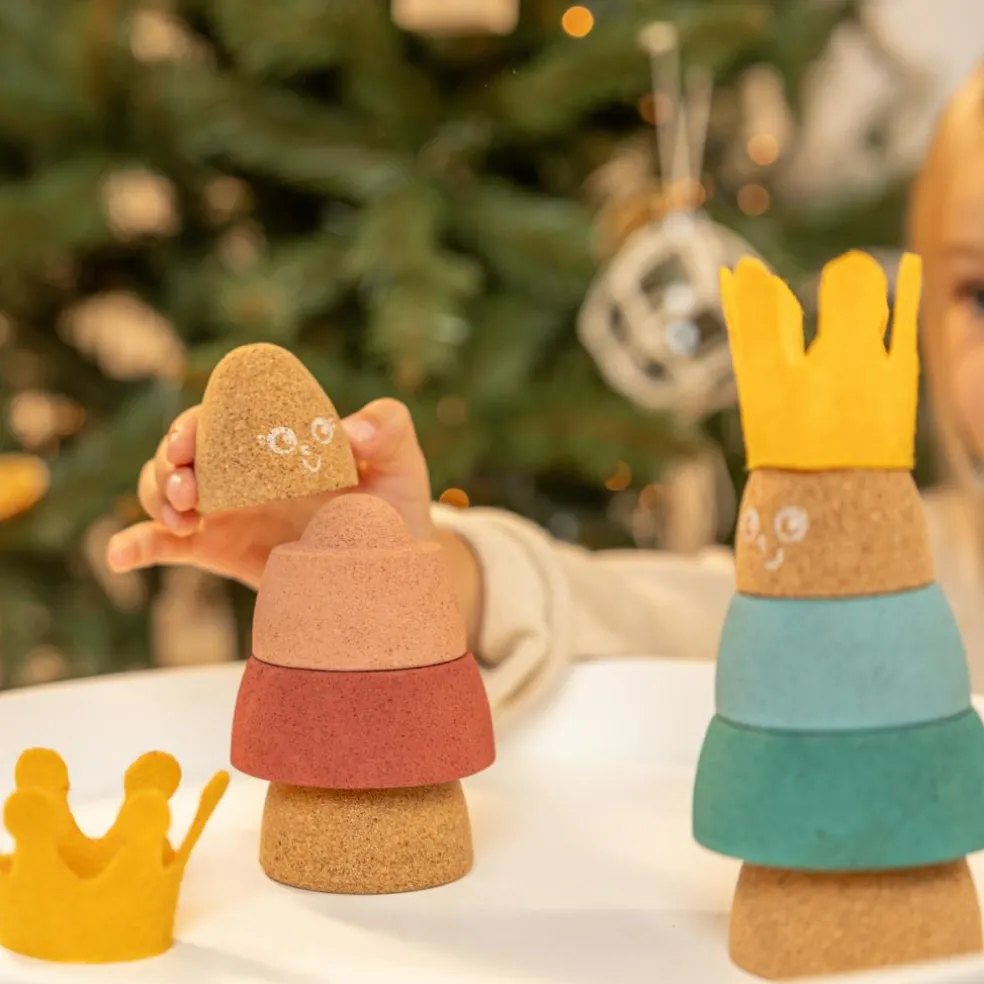 Jouet à empiler Roi en liège