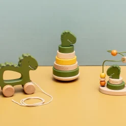 Jouet à tirer en bois Mr. Dino