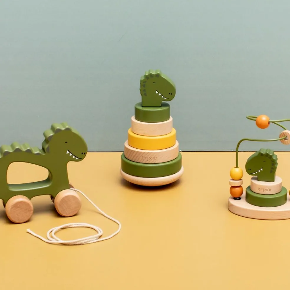 Jouet à tirer en bois Mr. Dino