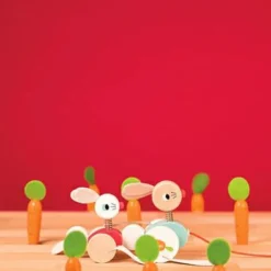 Jouet à tirer lapins zigolos