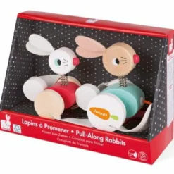 Jouet à tirer lapins zigolos