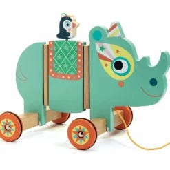 Jouet à tirer rhinocéros Vilma