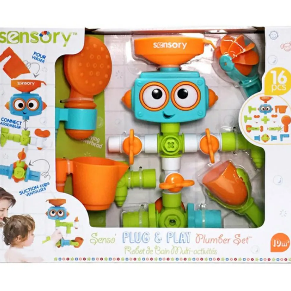 Jouet de bain à ventouse robot Sensory