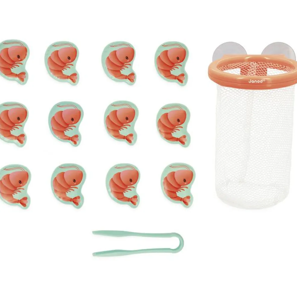 Jouet de bain attrape crevettes à ventouse