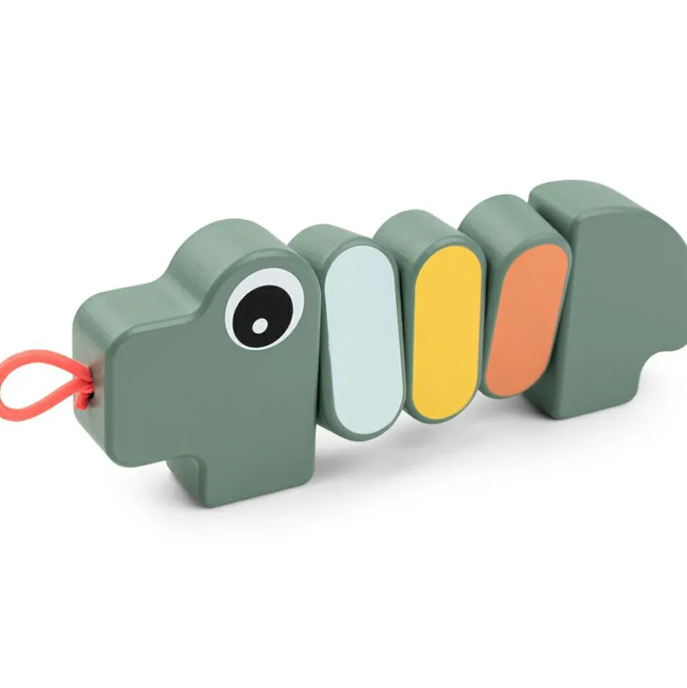 Jouet d'éveil bois Croco Vert