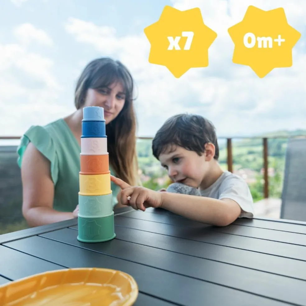 Jouets de bain empilables en silicone