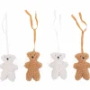 Jouets pour arche d'activités Teddy beige et écru (4 pièces)