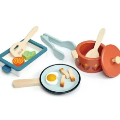 Kit de casserole et poêle en bois