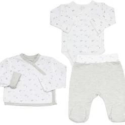 Kit de naissance Gris chiné 3 pièces (3 mois)