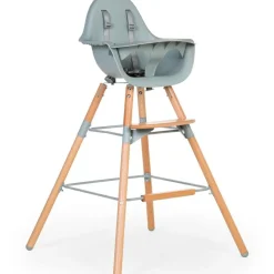 Kit de pieds longs pour chaise haute Evolu extra + repose-pieds en bois naturel menthe