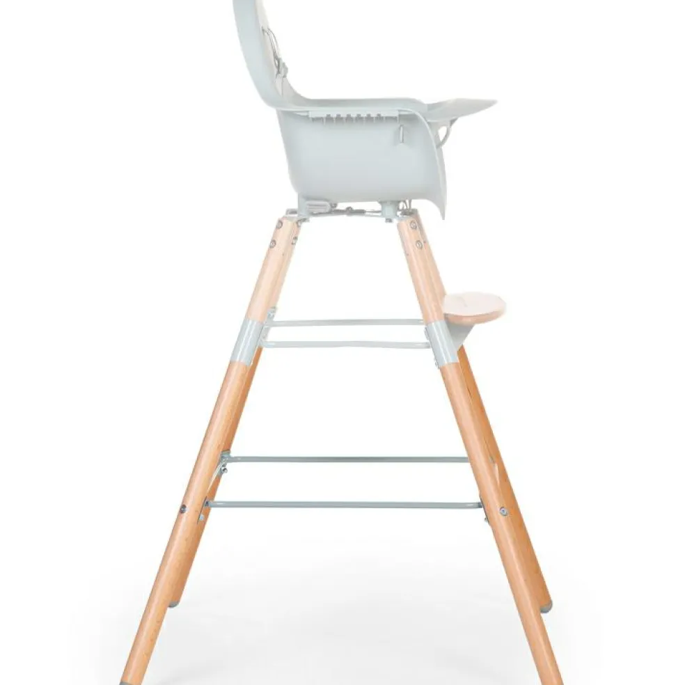 Kit de pieds longs pour chaise haute Evolu extra + repose-pieds en bois naturel menthe