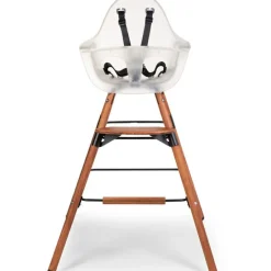 Kit de pieds longs pour chaise haute Evolu extra + repose-pieds en bois naturel noir