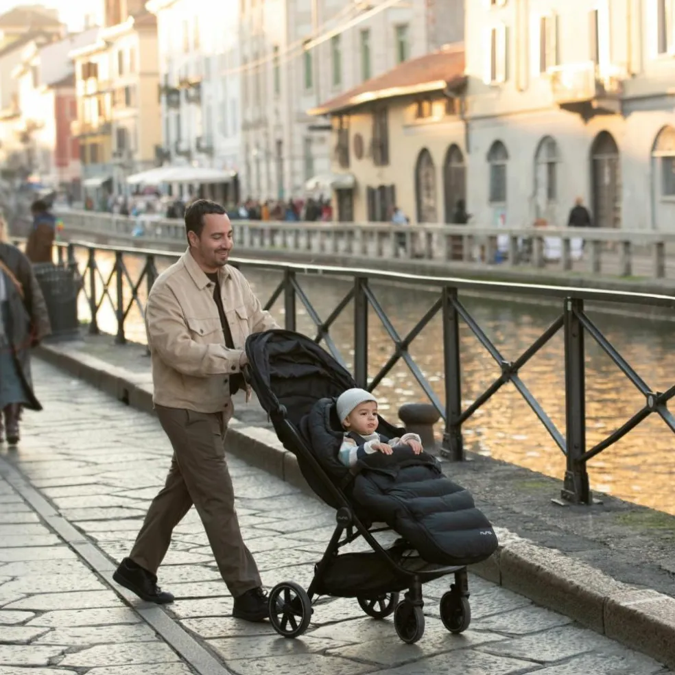 Kit d'hiver chancelière et moufles pour poussette Caviar