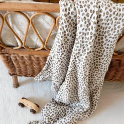 Lange Bianca Mini Léopard Greige (70 x 70 cm)