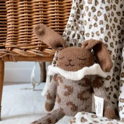 Lange Bianca Mini Léopard Greige (70 x 70 cm)