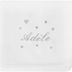 Lange coeur gris personnalisable (70 x 70 cm)