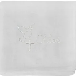 Lange de baptême personnalisable (70 x 70 cm)