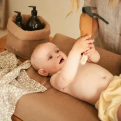 Lange en double gaze de coton Wabi-Sabi (70 x 70 cm) Light Green Yumiko