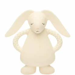 Lapin de dentition en caoutchouc naturel crème
