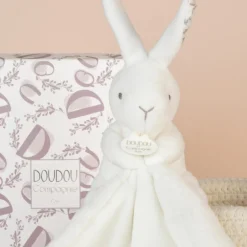Lapin Doudou blanc (10 cm)