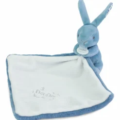 Lapin Doudou bleu (10 cm)