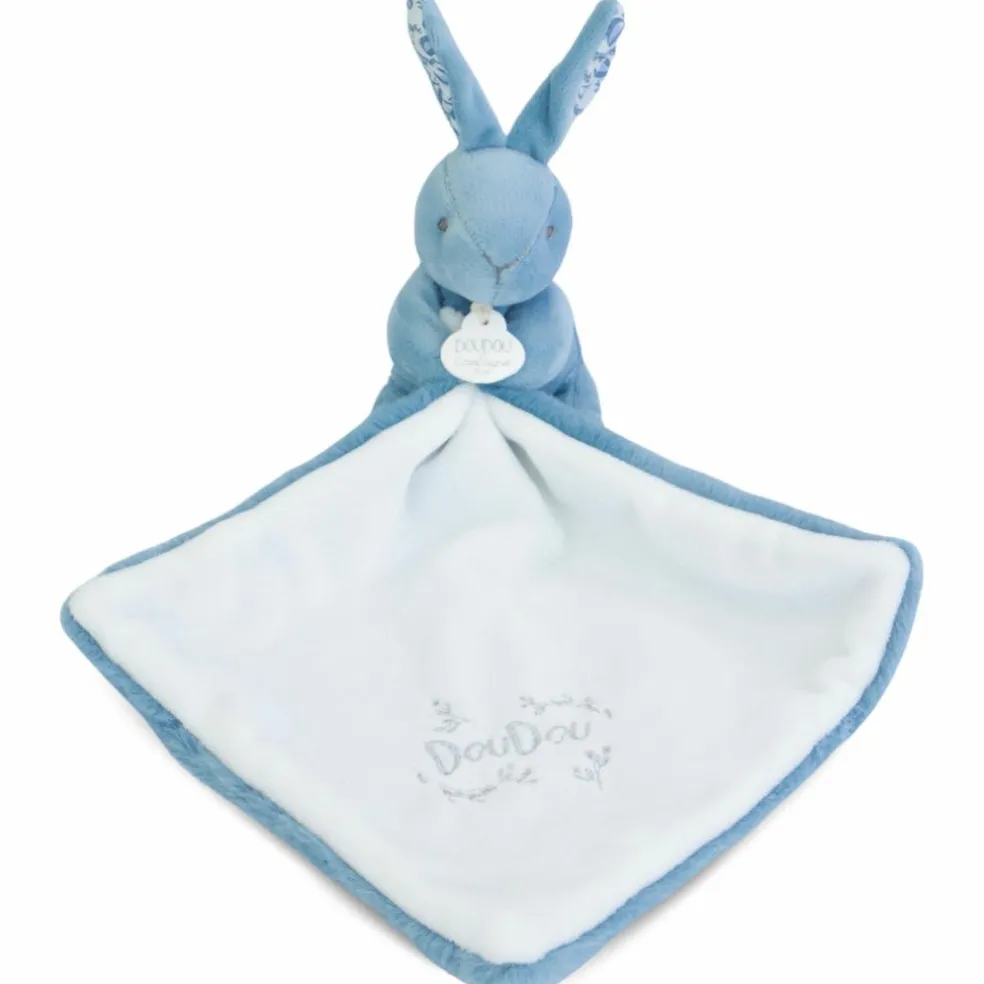 Lapin Doudou bleu (10 cm)