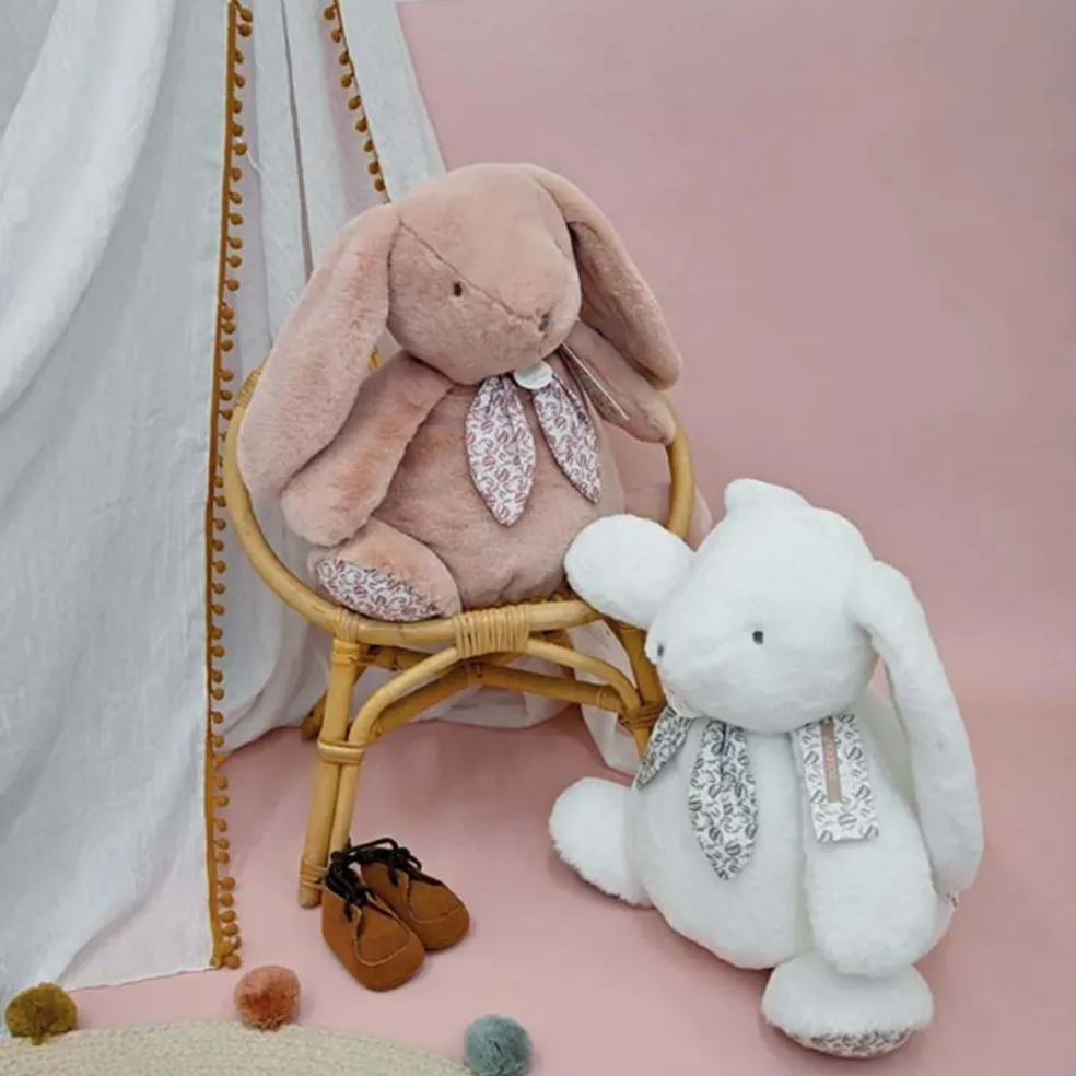 Lapin Doudou Pantin Rose (42 cm)