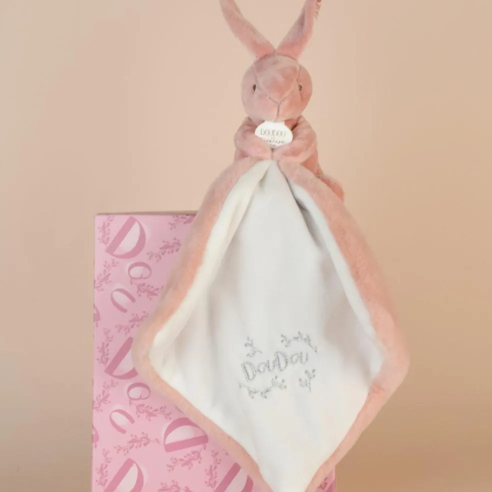 Lapin Doudou rose (10 cm)