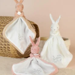 Lapin Doudou rose (10 cm)
