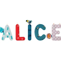 Lettre en tissu à suspendre L Alice (9,5 cm)