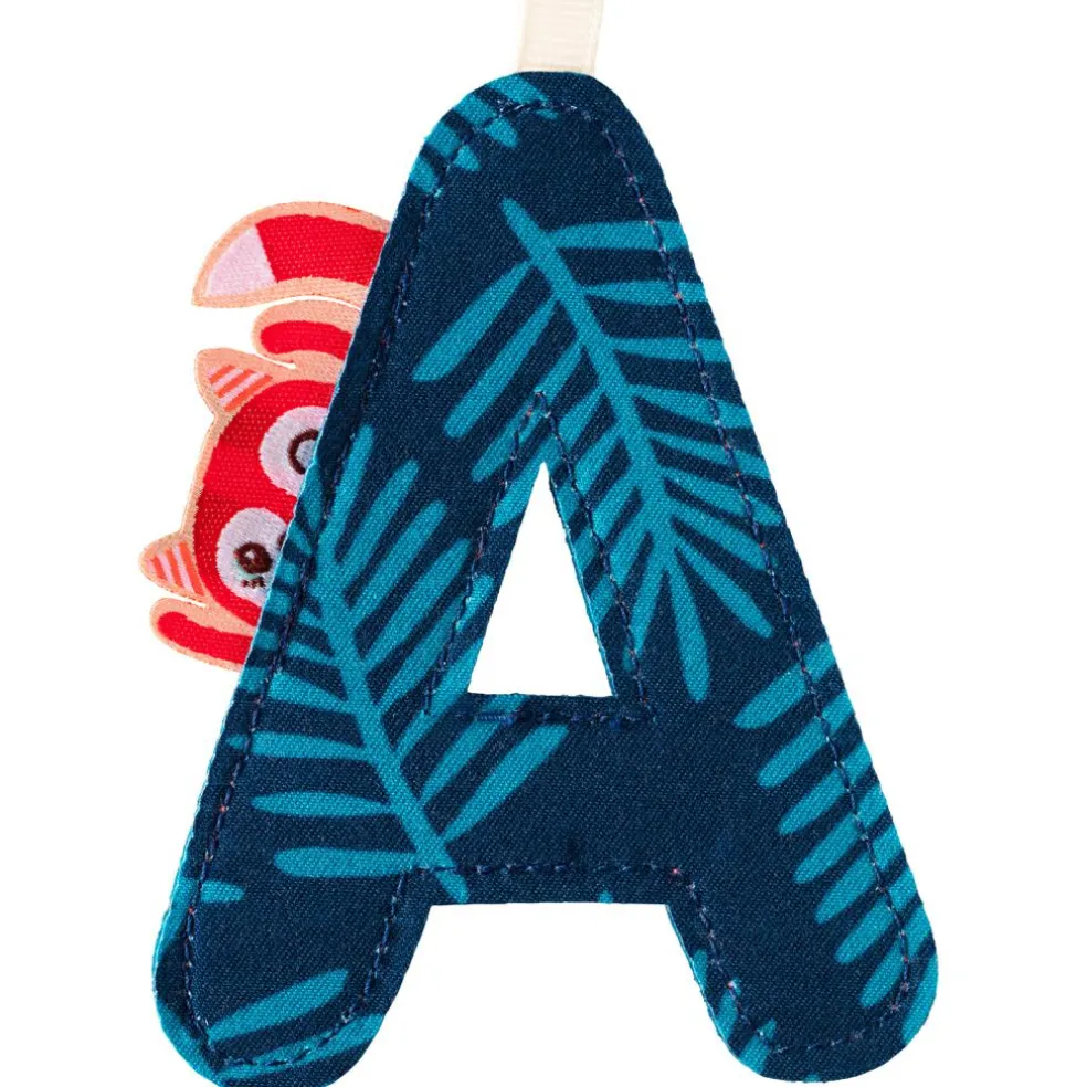 Lettre en tissu à suspendre réversible A Alice (9,5 cm)