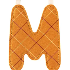Lettre en tissu à suspendre réversible M (9,5 cm)