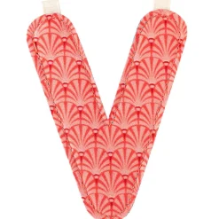 Lettre en tissu à suspendre réversible V (9,5 cm)