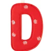Lettre en tissu à suspendre D (9,5 cm)