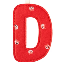 Lettre en tissu à suspendre D (9,5 cm)