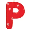 Lettre en tissu à suspendre P (9,5 cm)
