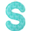 Lettre en tissu à suspendre S (9,5 cm)