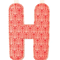 Lettre en tissu à suspendre réversible H (9,5 cm)