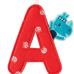Lettre en tissu à suspendre réversible A Marius (9,5 cm)