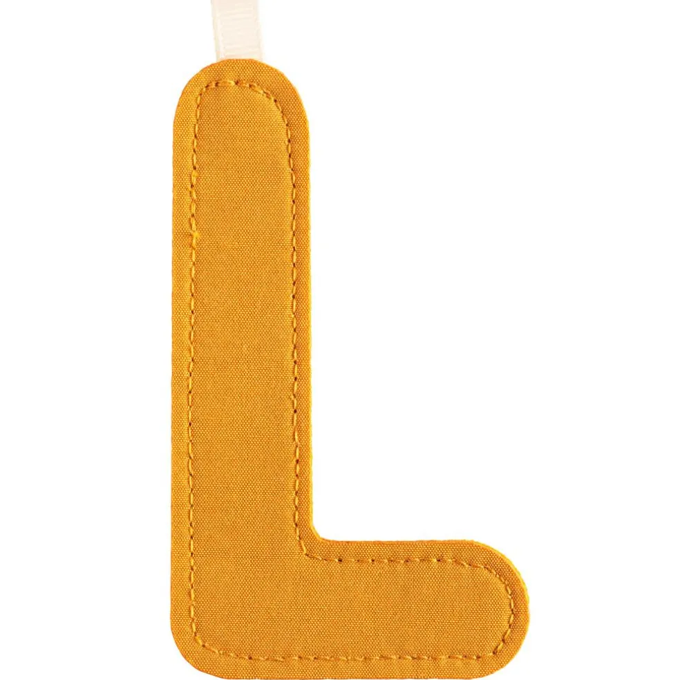 Lettre en tissu à suspendre L (9,5 cm)