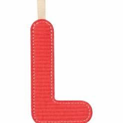 Lettre phosphorescente en tissu à suspendre L Rouge