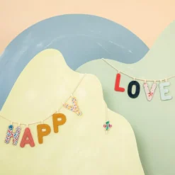 Lettre phosphorescente en tissu à suspendre H