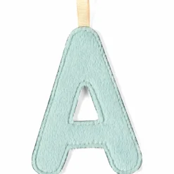 Lettre phosphorescente en tissu à suspendre A Bleu