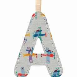 Lettre phosphorescente en tissu à suspendre A Bleu