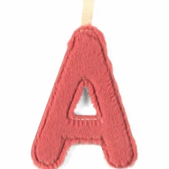 Lettre phosphorescente en tissu à suspendre A Rose