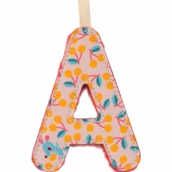 Lettre phosphorescente en tissu à suspendre A Rose