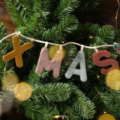 Lettre phosphorescente en tissu à suspendre X