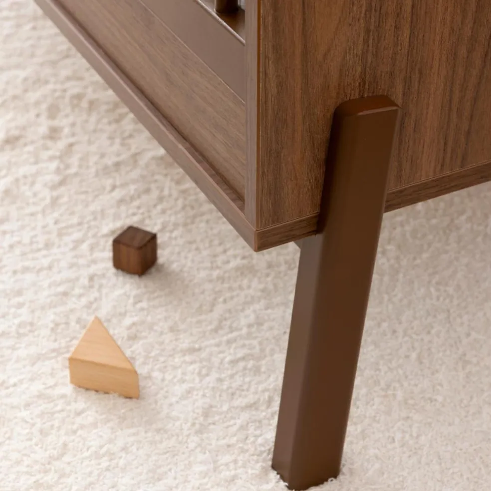 Lit à barreaux Ashi Chestnut (120 x 60 cm)