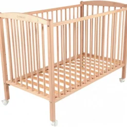 Lit à barreaux en bois Arthur Brut (60 x 120 cm)